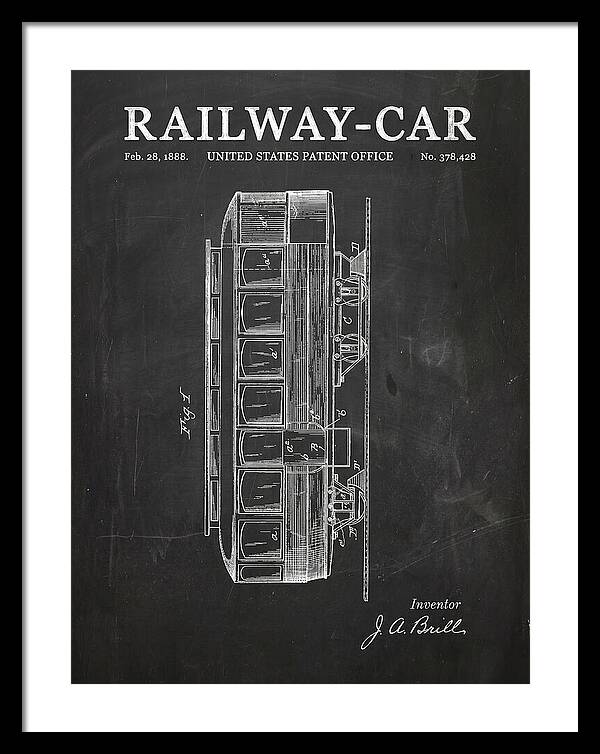 Railway Car Chalkboard Patent Us378428