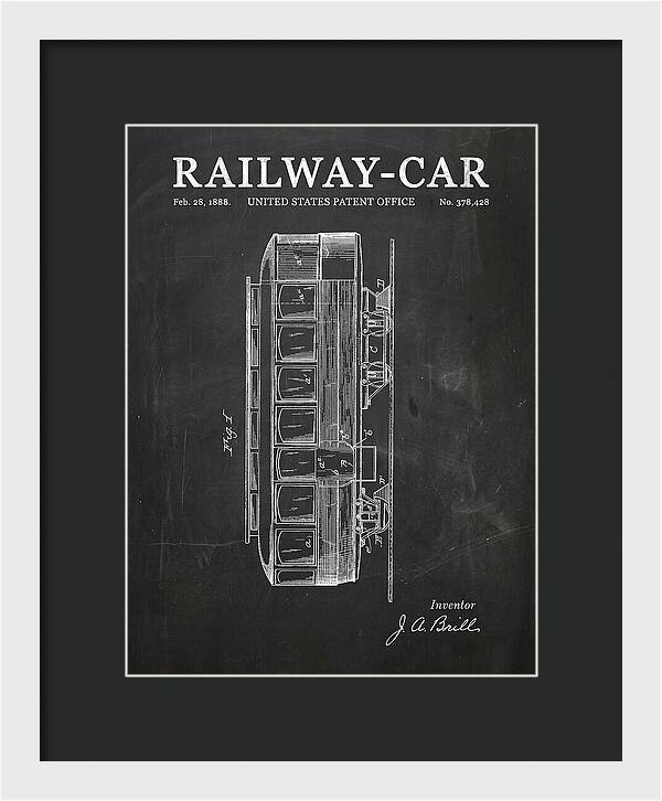 Railway Car Chalkboard Patent Us378428