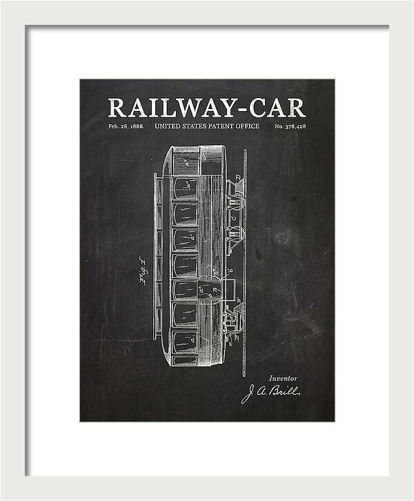 Railway Car Chalkboard Patent Us378428