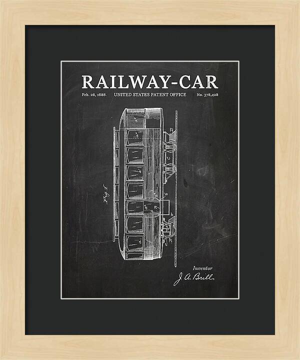 Railway Car Chalkboard Patent Us378428