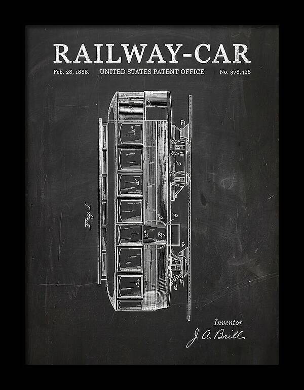 Railway Car Chalkboard Patent Us378428
