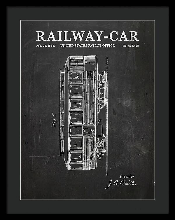 Railway Car Chalkboard Patent Us378428