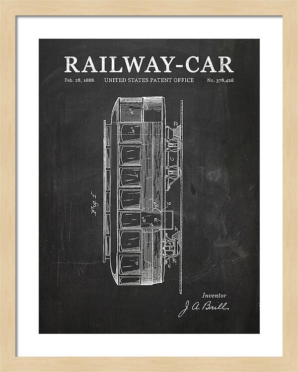 Railway Car Chalkboard Patent Us378428