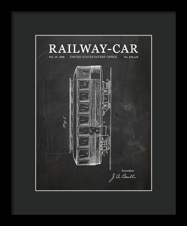 Railway Car Chalkboard Patent Us378428