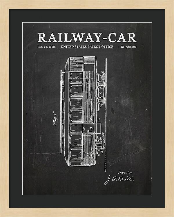 Railway Car Chalkboard Patent Us378428