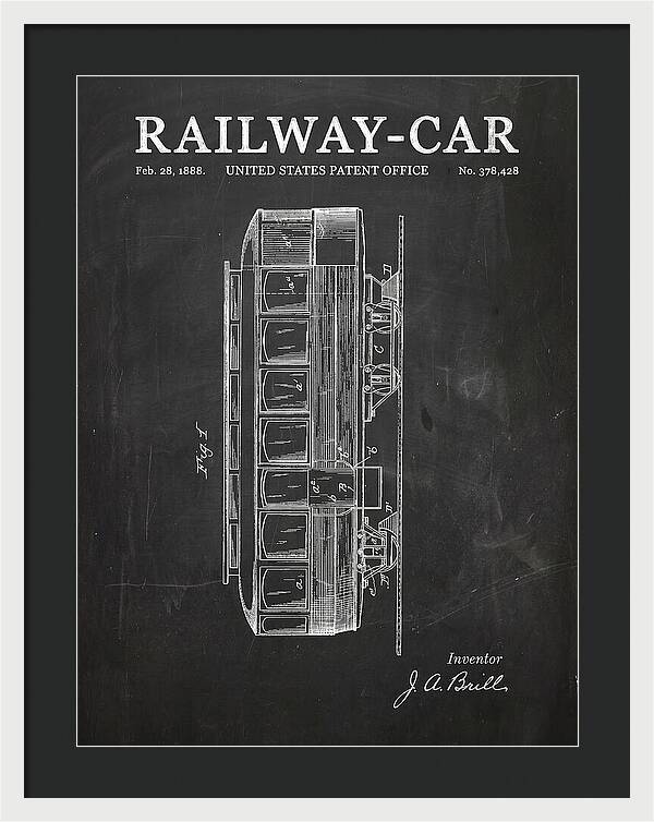 Railway Car Chalkboard Patent Us378428