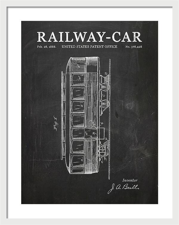 Railway Car Chalkboard Patent Us378428