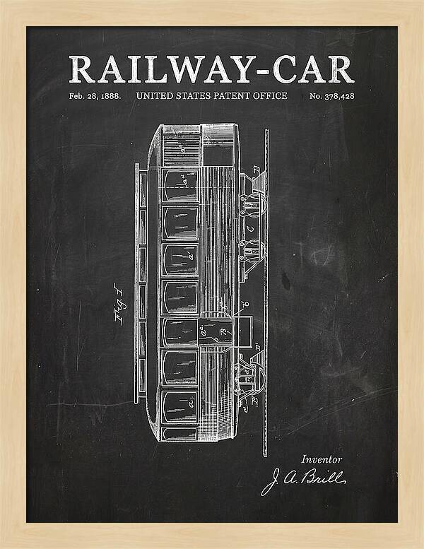 Railway Car Chalkboard Patent Us378428