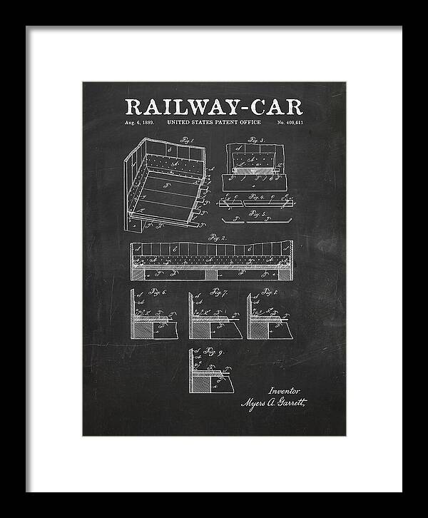 Railway Car Chalkboard Patent Us408611