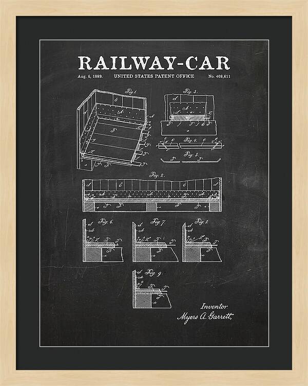 Railway Car Chalkboard Patent Us408611