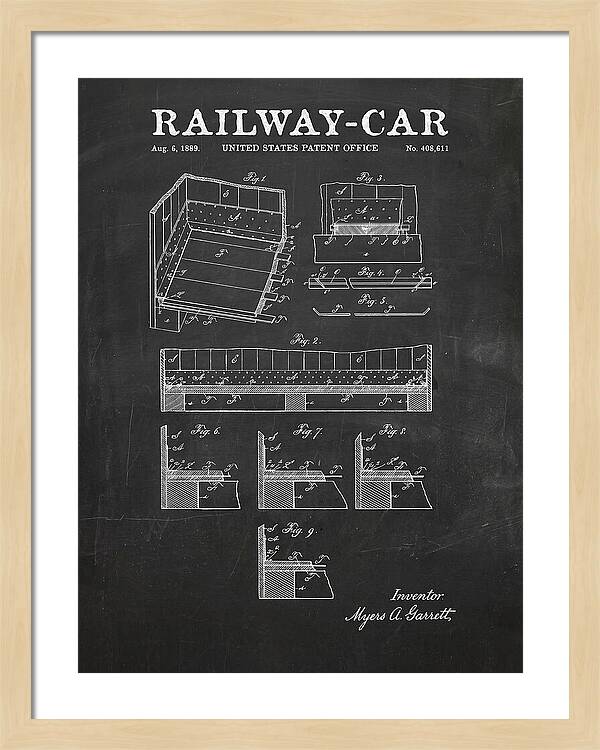 Railway Car Chalkboard Patent Us408611