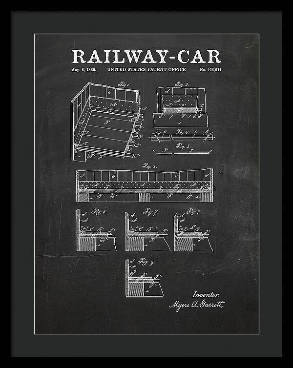 Railway Car Chalkboard Patent Us408611