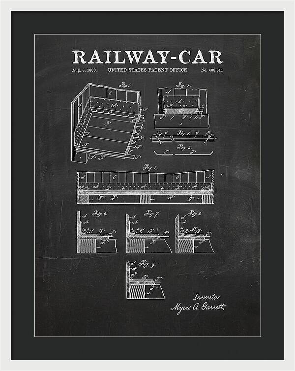 Railway Car Chalkboard Patent Us408611