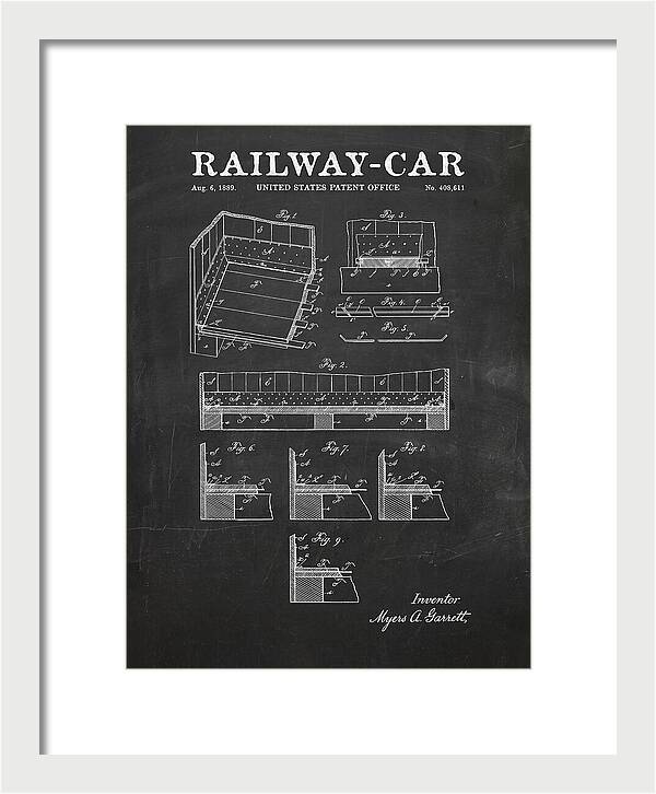Railway Car Chalkboard Patent Us408611