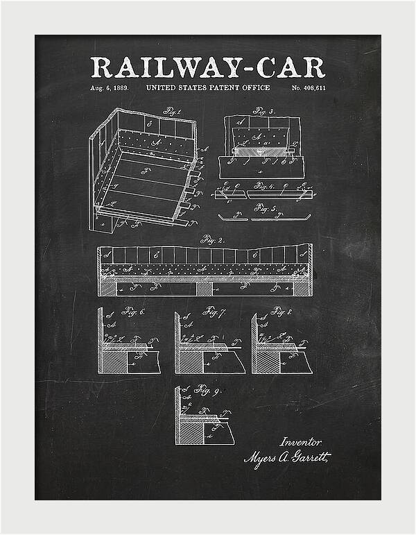 Railway Car Chalkboard Patent Us408611