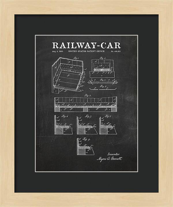 Railway Car Chalkboard Patent Us408611