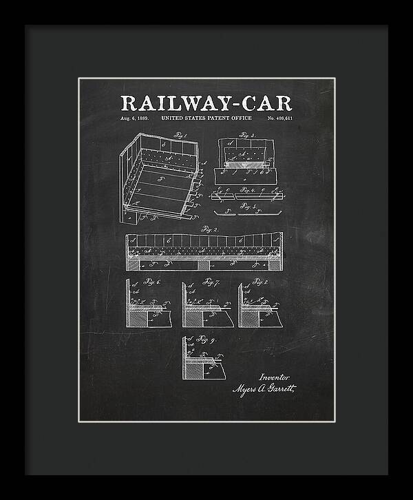 Railway Car Chalkboard Patent Us408611
