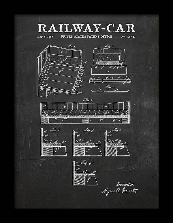 Railway Car Chalkboard Patent Us408611