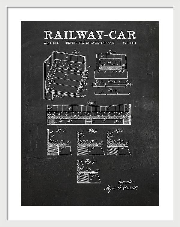Railway Car Chalkboard Patent Us408611