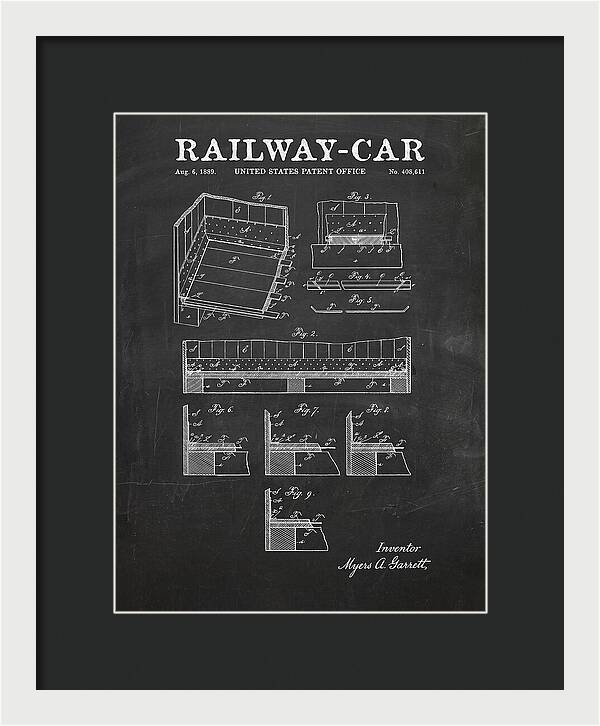 Railway Car Chalkboard Patent Us408611