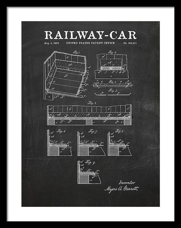 Railway Car Chalkboard Patent Us408611