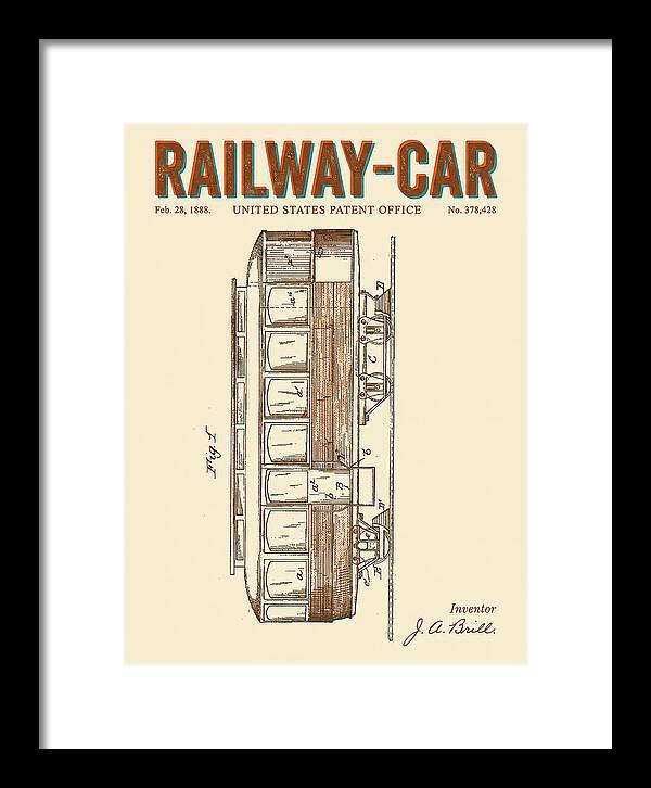 Railway Car Retro Patent Us378428