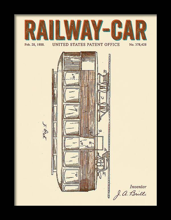 Railway Car Retro Patent Us378428