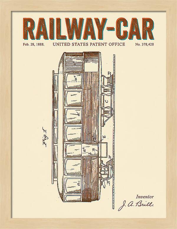 Railway Car Retro Patent Us378428