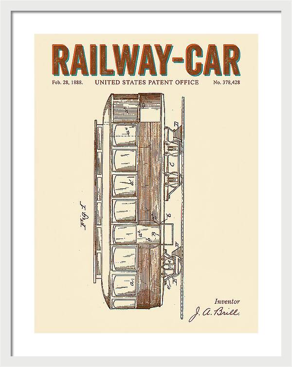 Railway Car Retro Patent Us378428
