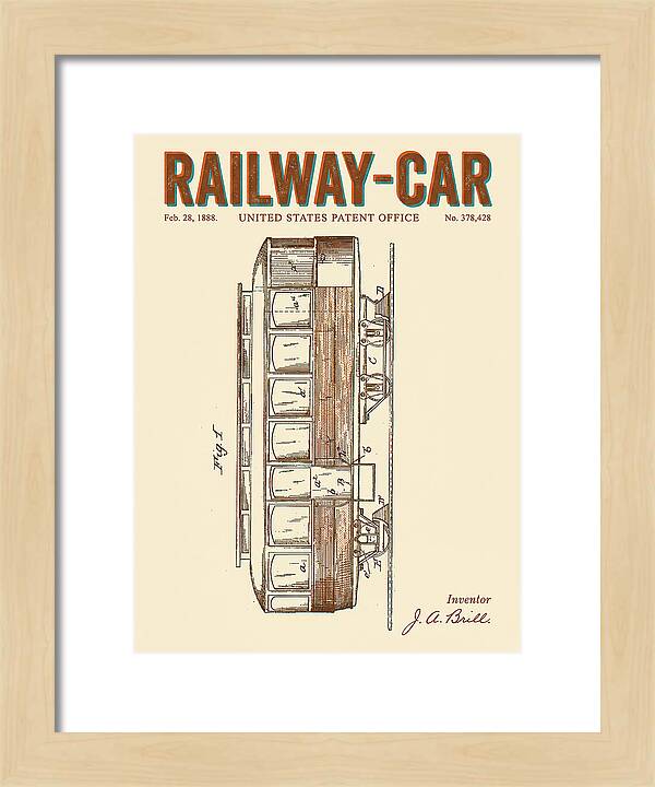 Railway Car Retro Patent Us378428