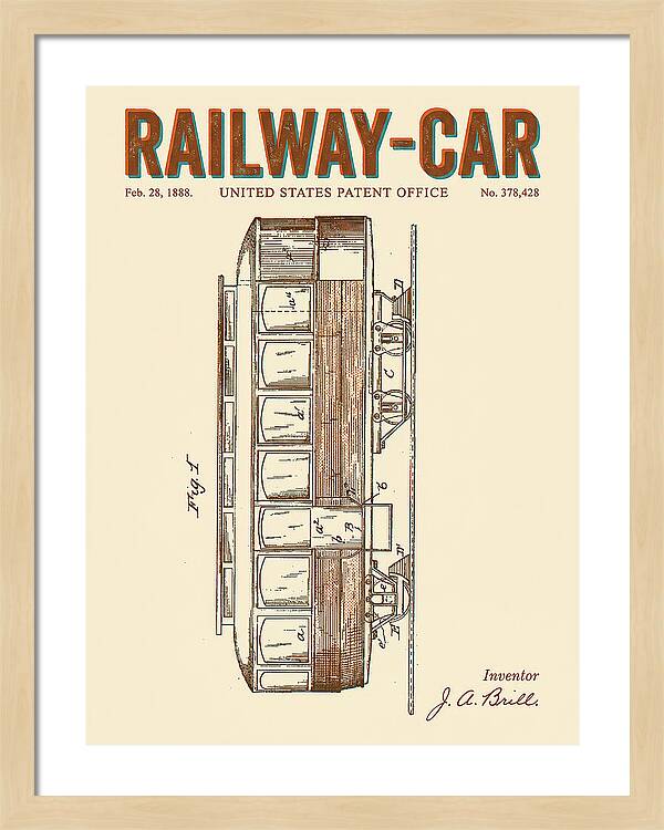 Railway Car Retro Patent Us378428