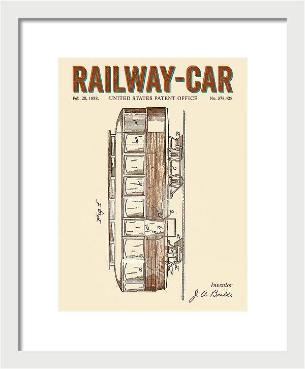 Railway Car Retro Patent Us378428