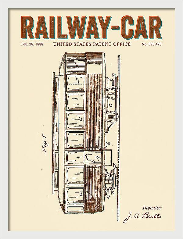 Railway Car Retro Patent Us378428
