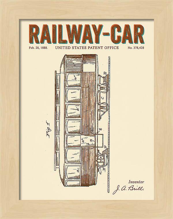 Railway Car Retro Patent Us378428