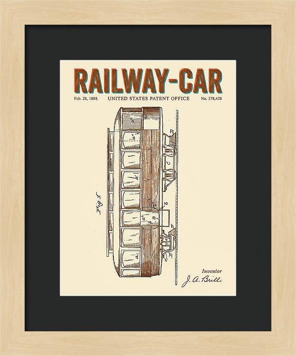 Railway Car Retro Patent Us378428