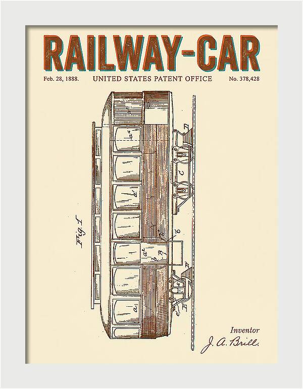 Railway Car Retro Patent Us378428