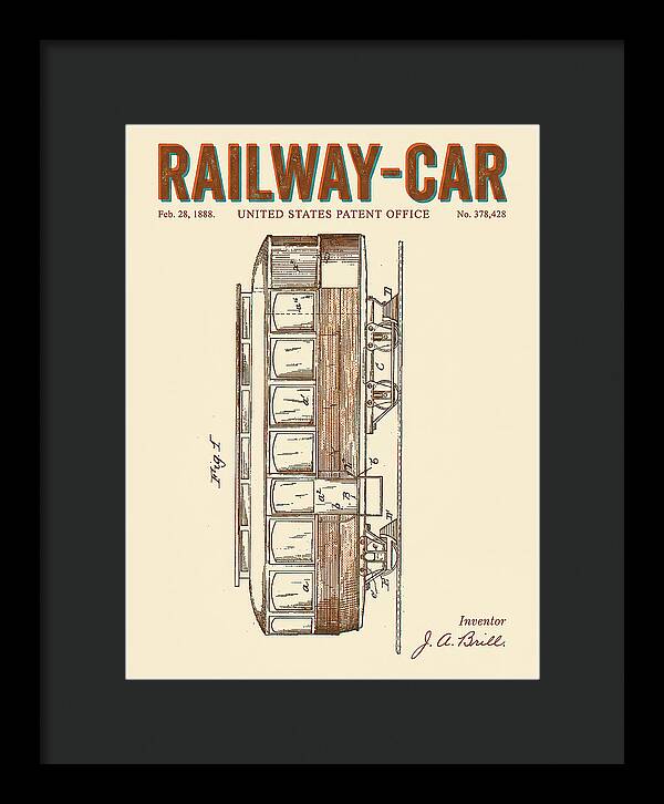 Railway Car Retro Patent Us378428