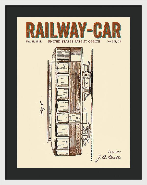 Railway Car Retro Patent Us378428