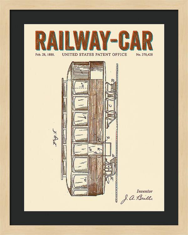Railway Car Retro Patent Us378428