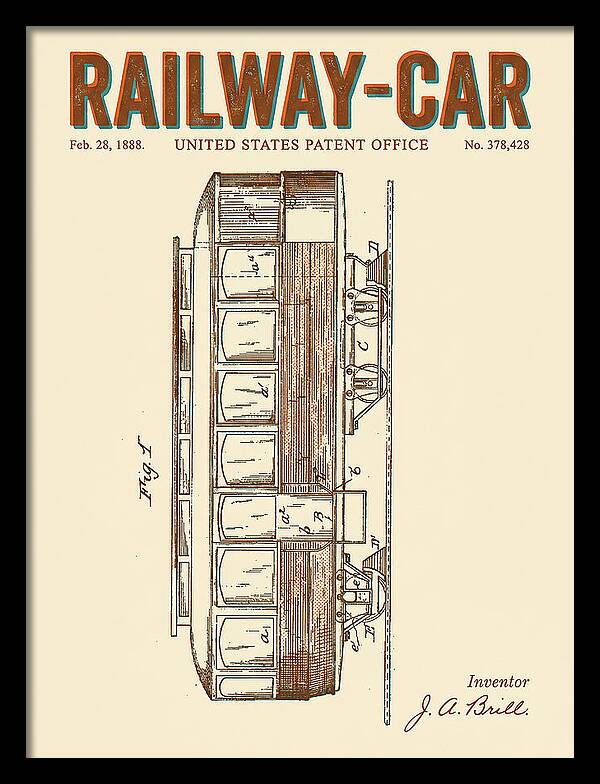 Railway Car Retro Patent Us378428