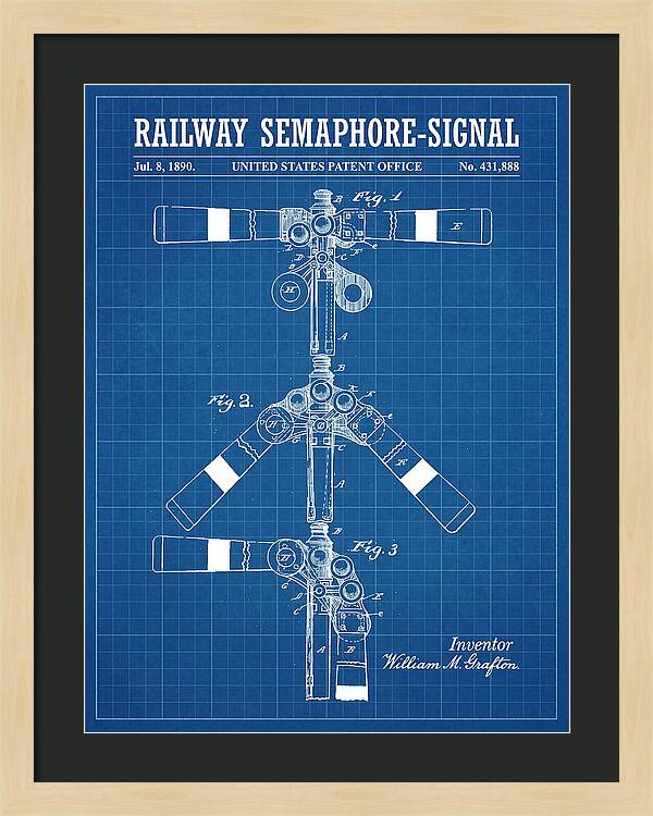 Railway Semaphore Signal Blueprint Patent Us431888