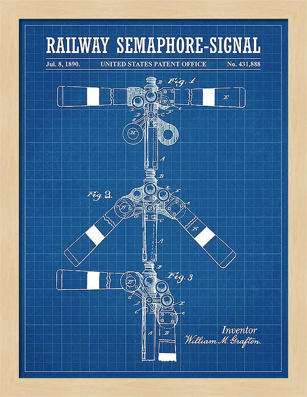 Railway Semaphore Signal Blueprint Patent Us431888