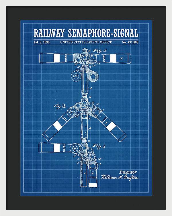 Railway Semaphore Signal Blueprint Patent Us431888