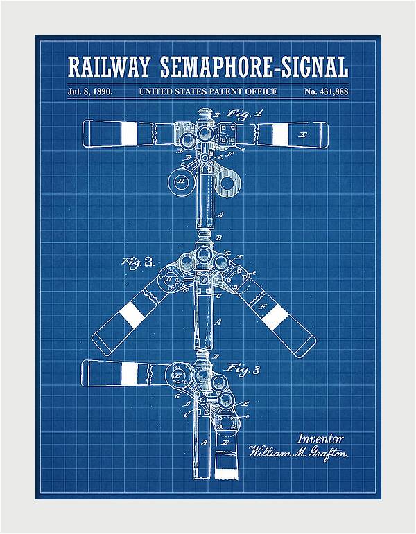 Railway Semaphore Signal Blueprint Patent Us431888