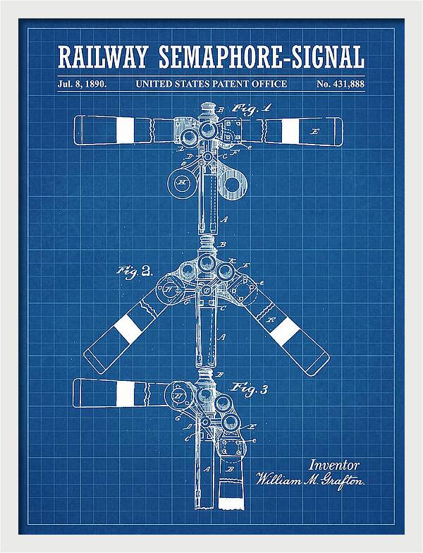 Railway Semaphore Signal Blueprint Patent Us431888