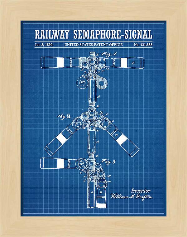 Railway Semaphore Signal Blueprint Patent Us431888