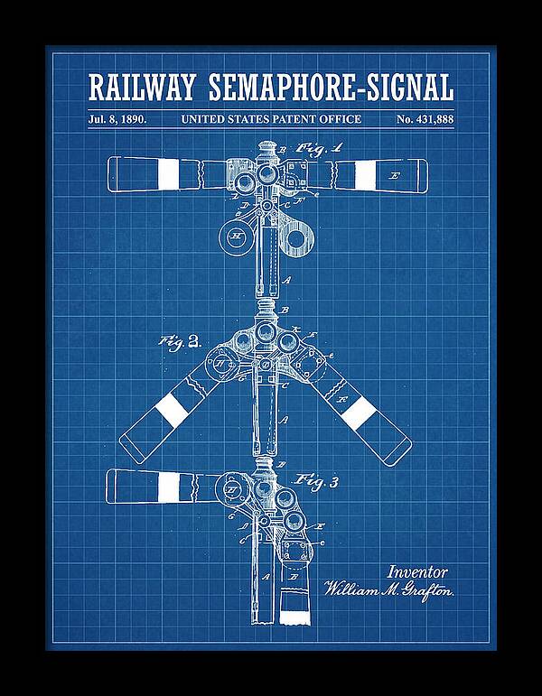 Railway Semaphore Signal Blueprint Patent Us431888