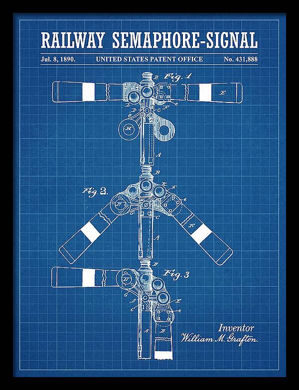 Railway Semaphore Signal Blueprint Patent Us431888