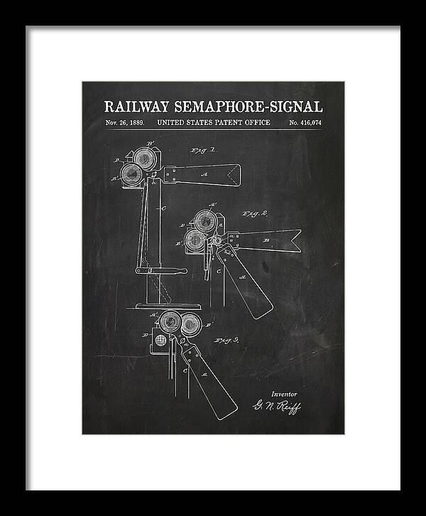 Railway Semaphore Signal Chalkboard Patent Us416074