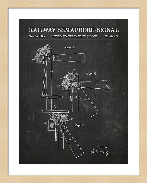 Railway Semaphore Signal Chalkboard Patent Us416074